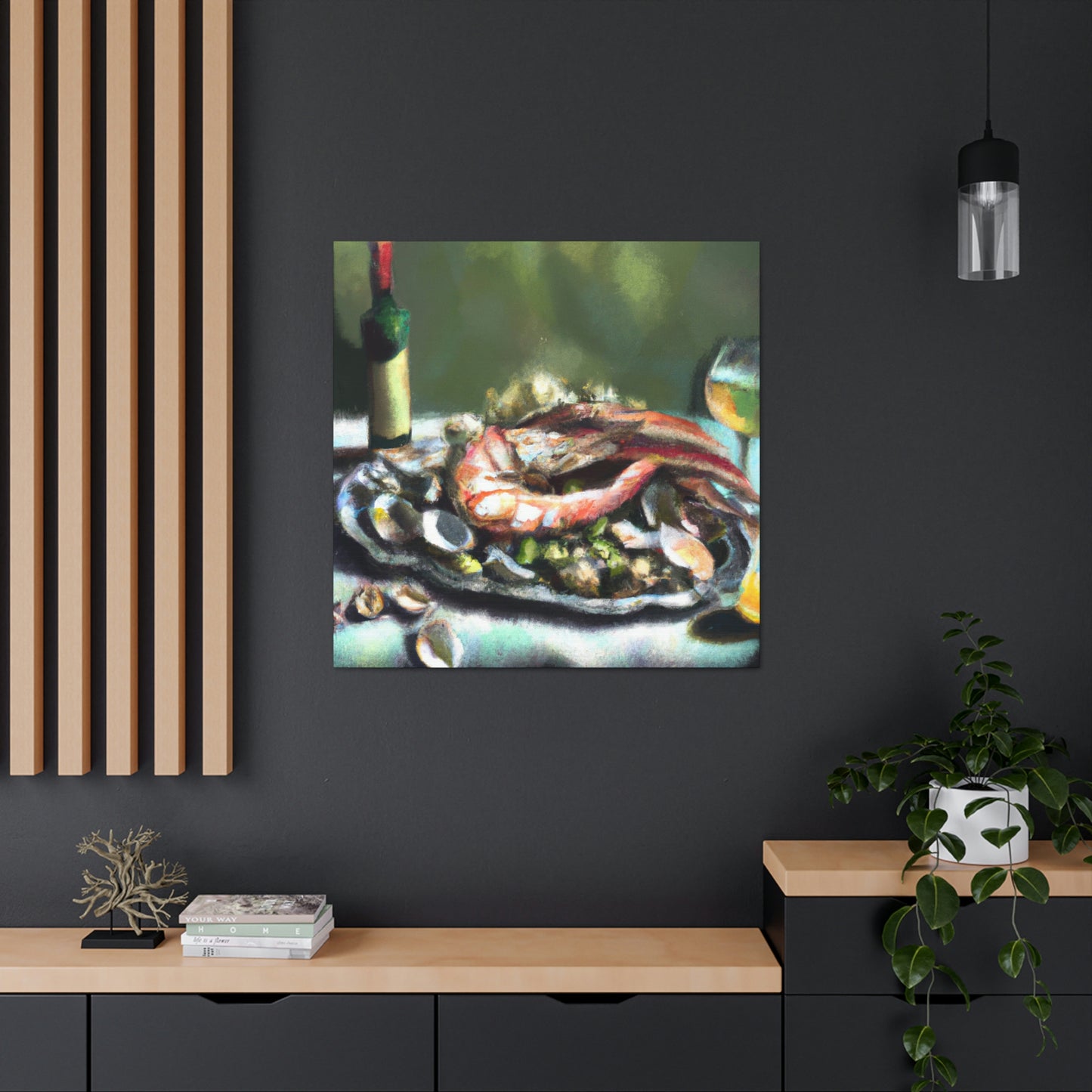 Seafood Through Abstract - Canvas