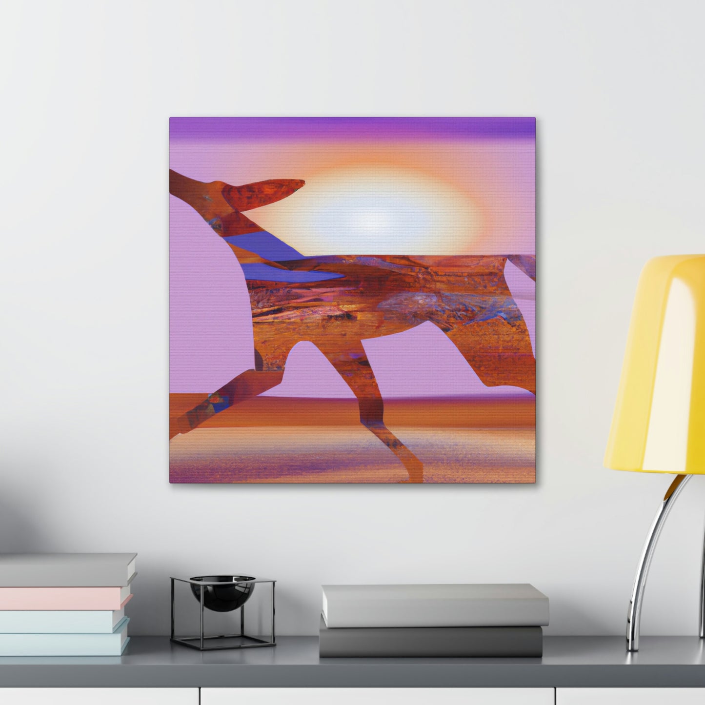 "Coyote in Art Deco" - Canvas