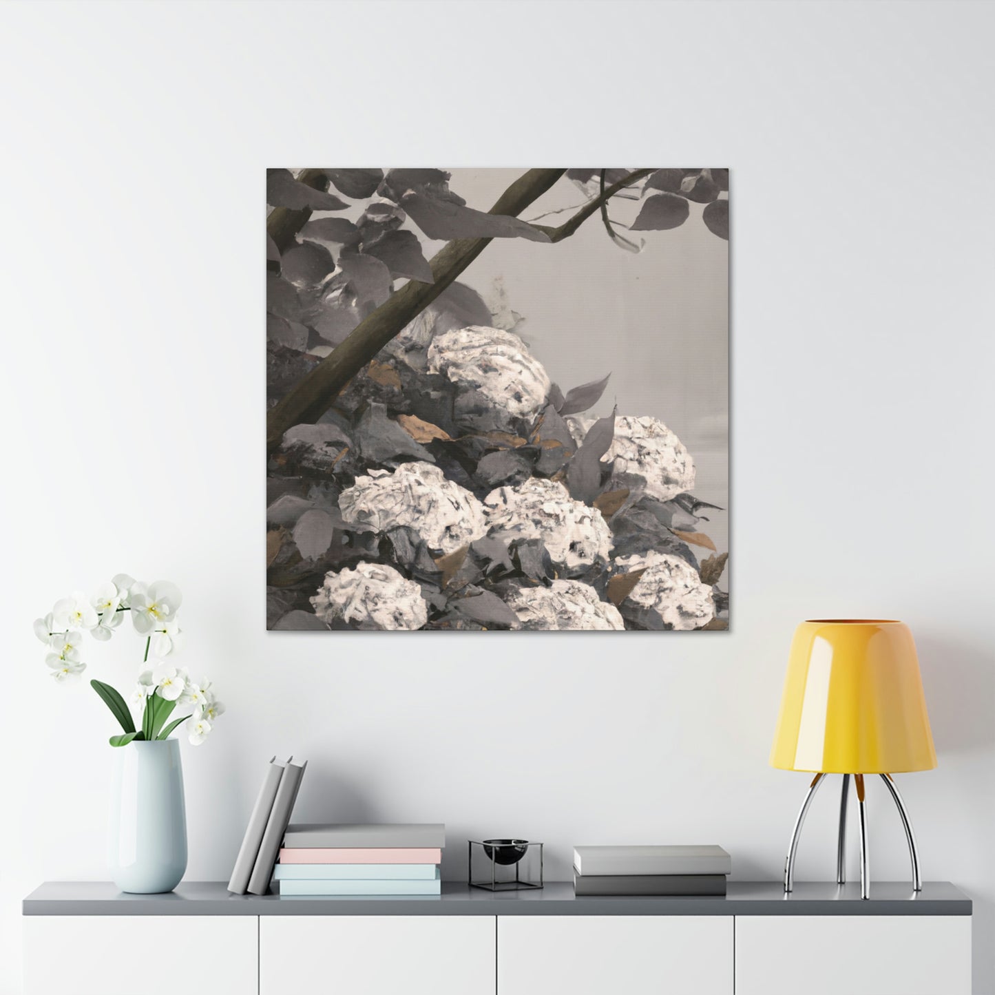 "Hydrangeas in Moonlight" - Canvas