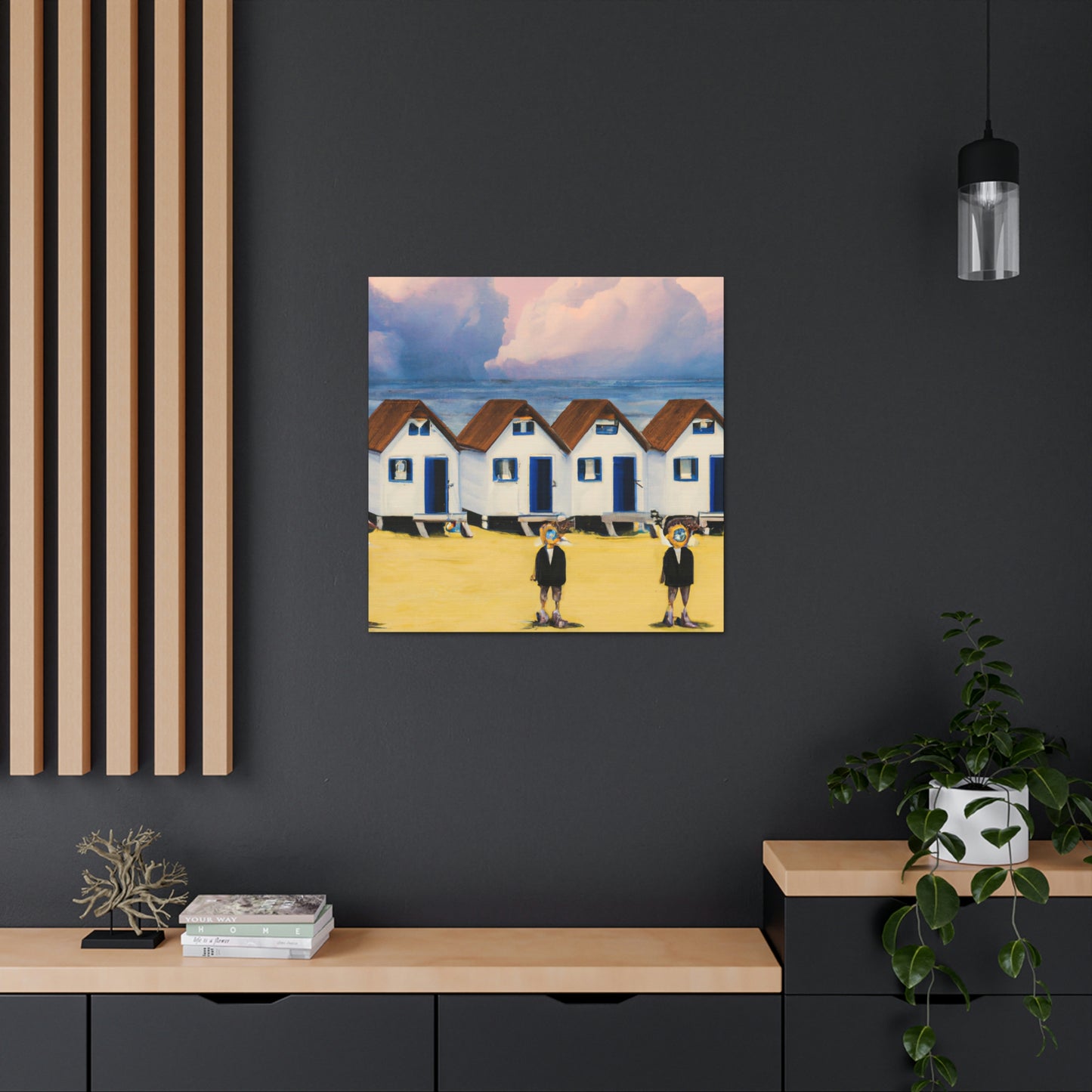 Surreal Seaside Cottages - Canvas