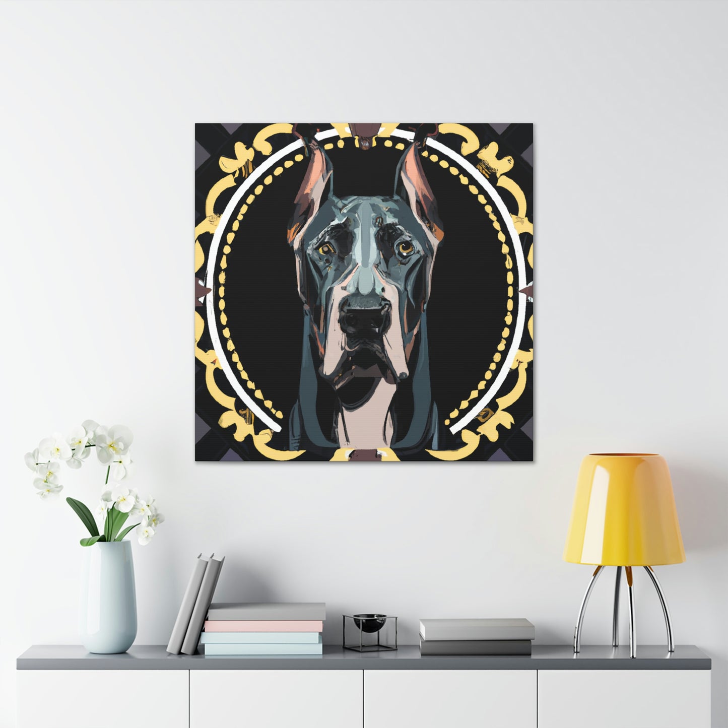 “Gilded Great Dane” - Canvas