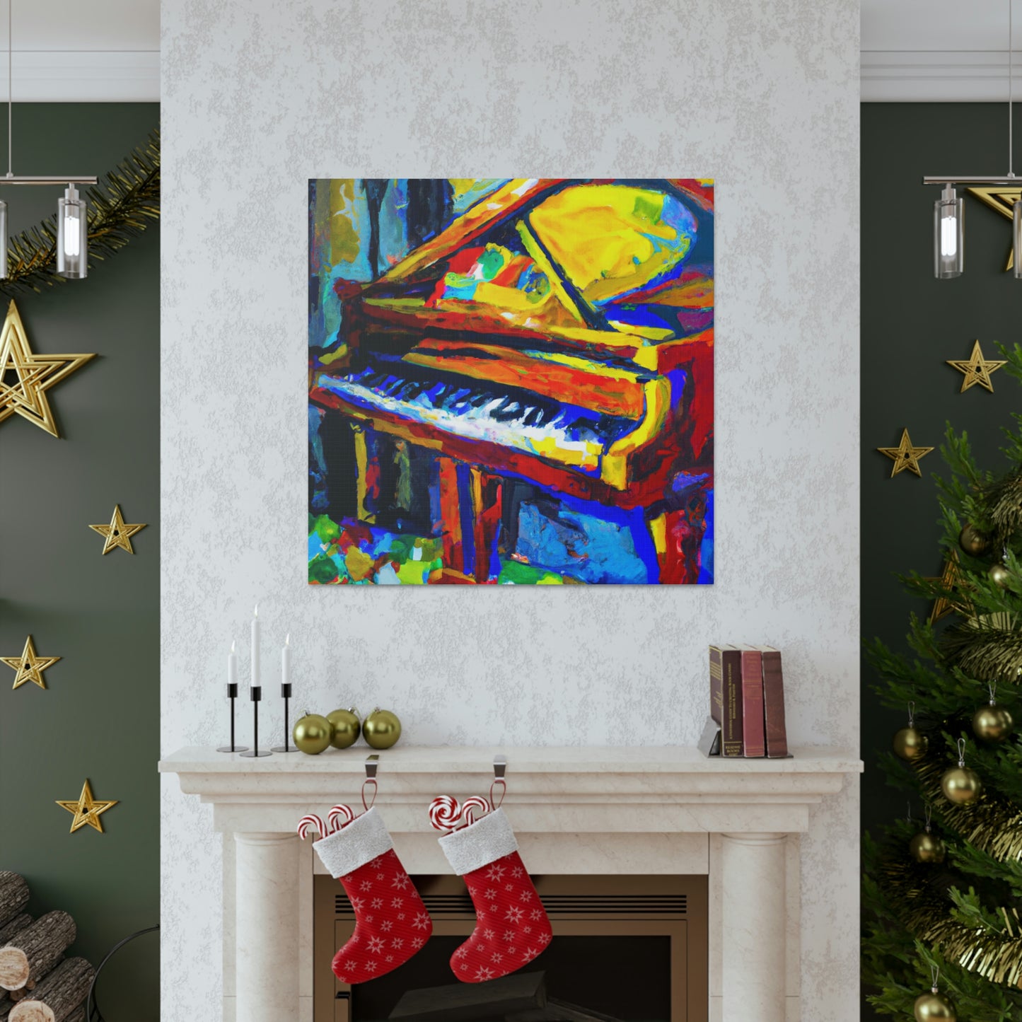 "Playing Piano in Color" - Canvas