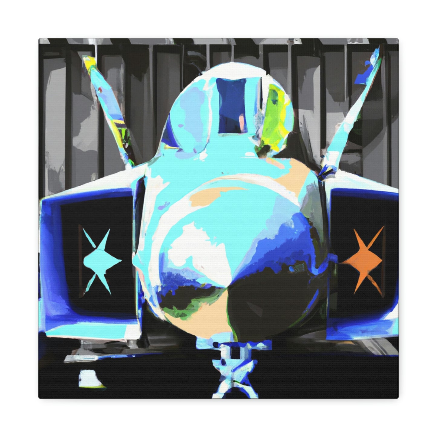 Fighter Jet Pop Art - Canvas