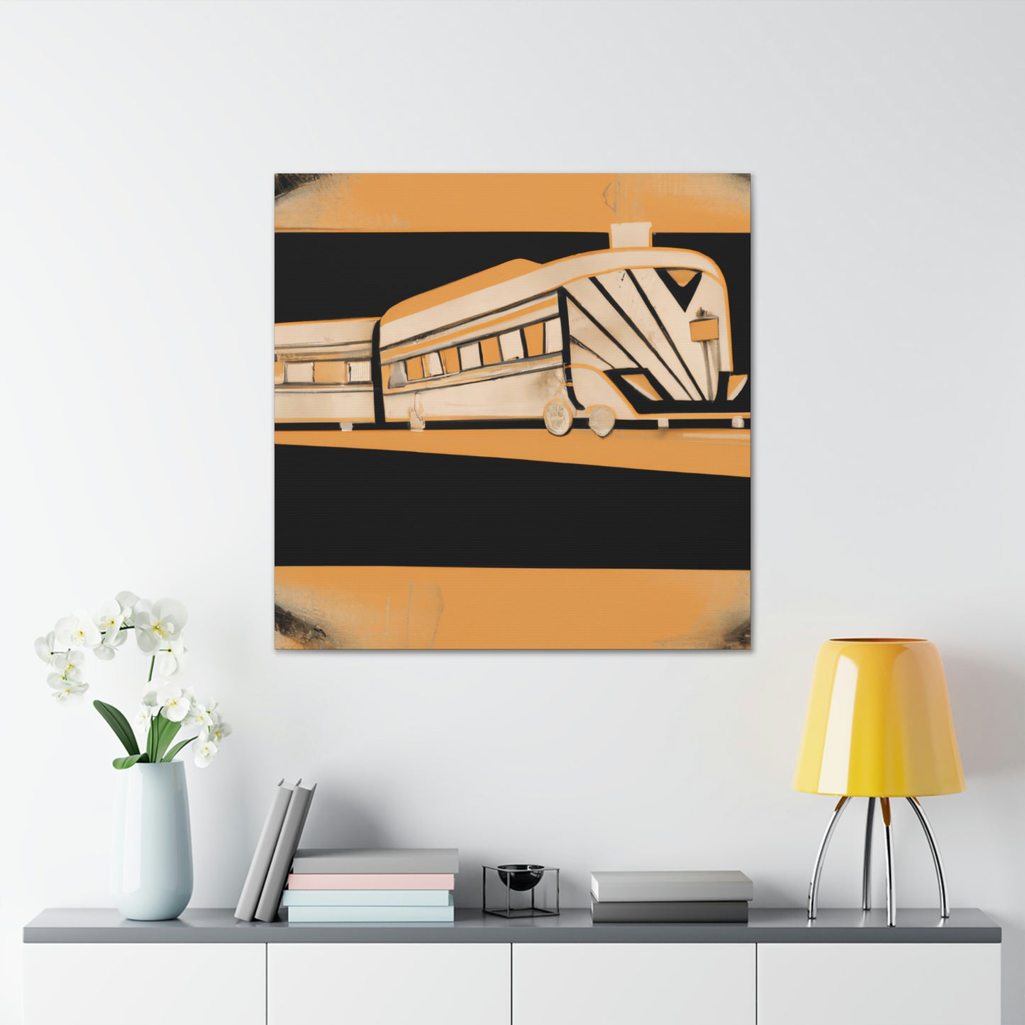 "Train of Deco Dreams" - Canvas