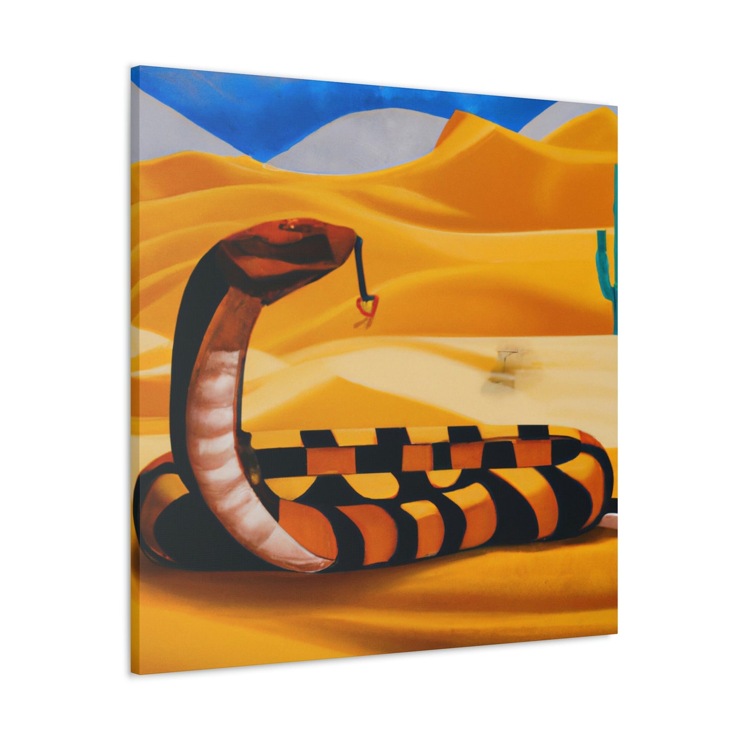 "Striking Rattlesnake Deco" - Canvas