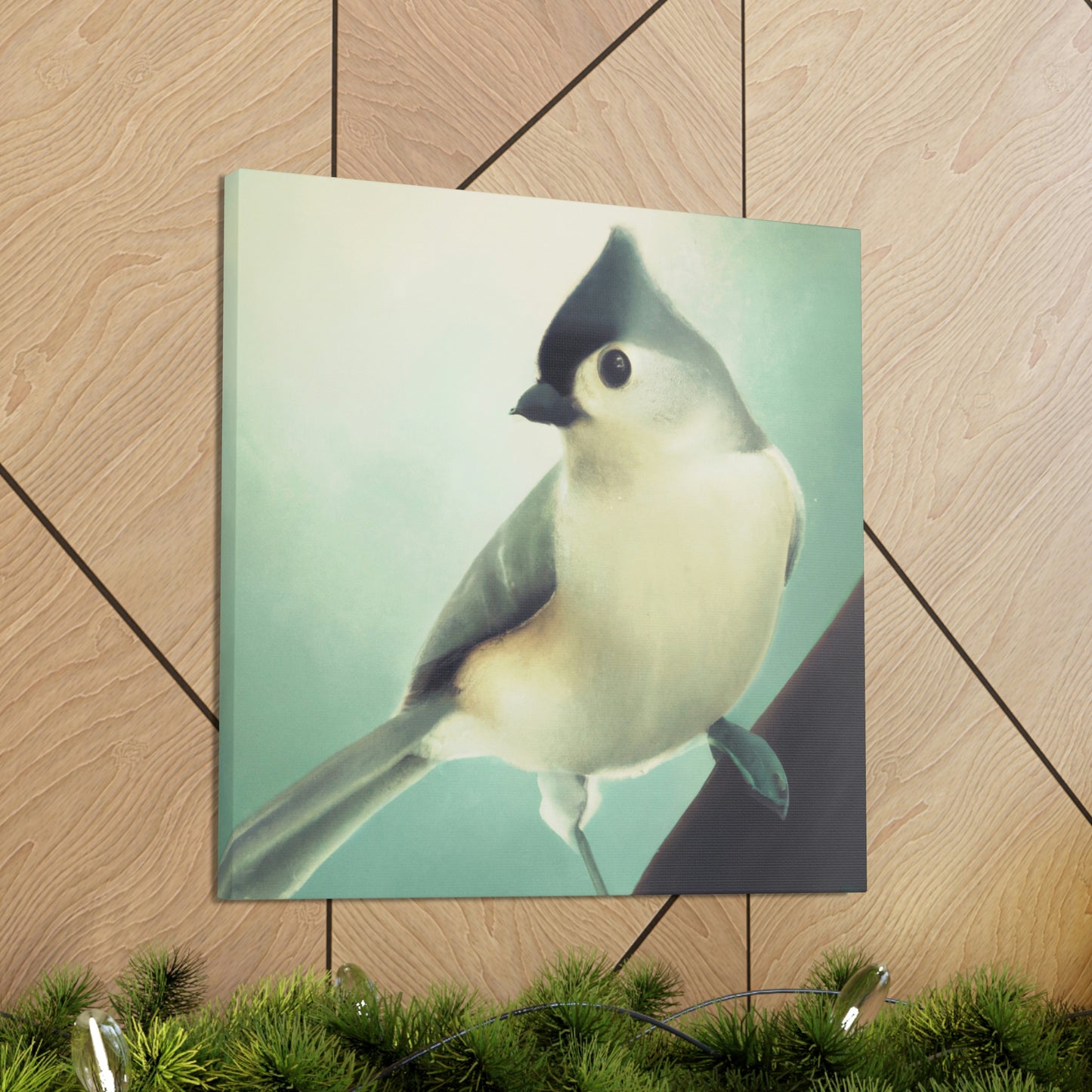 "Titmouse in Art Deco" - Canvas