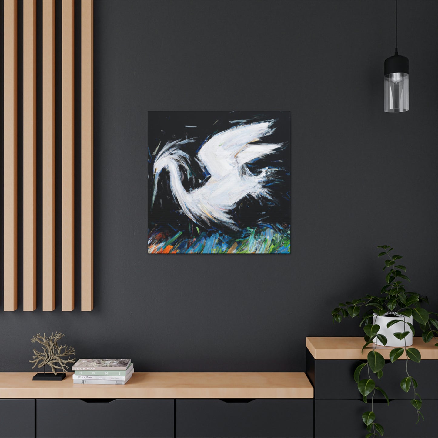 Snowy Egret Splendor. - Canvas