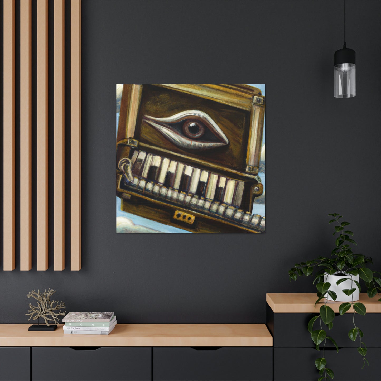 "Harmonica's Surreal Melody" - Canvas