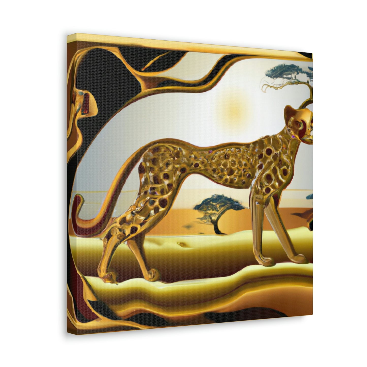 Cheetah Art Deco Glide - Canvas