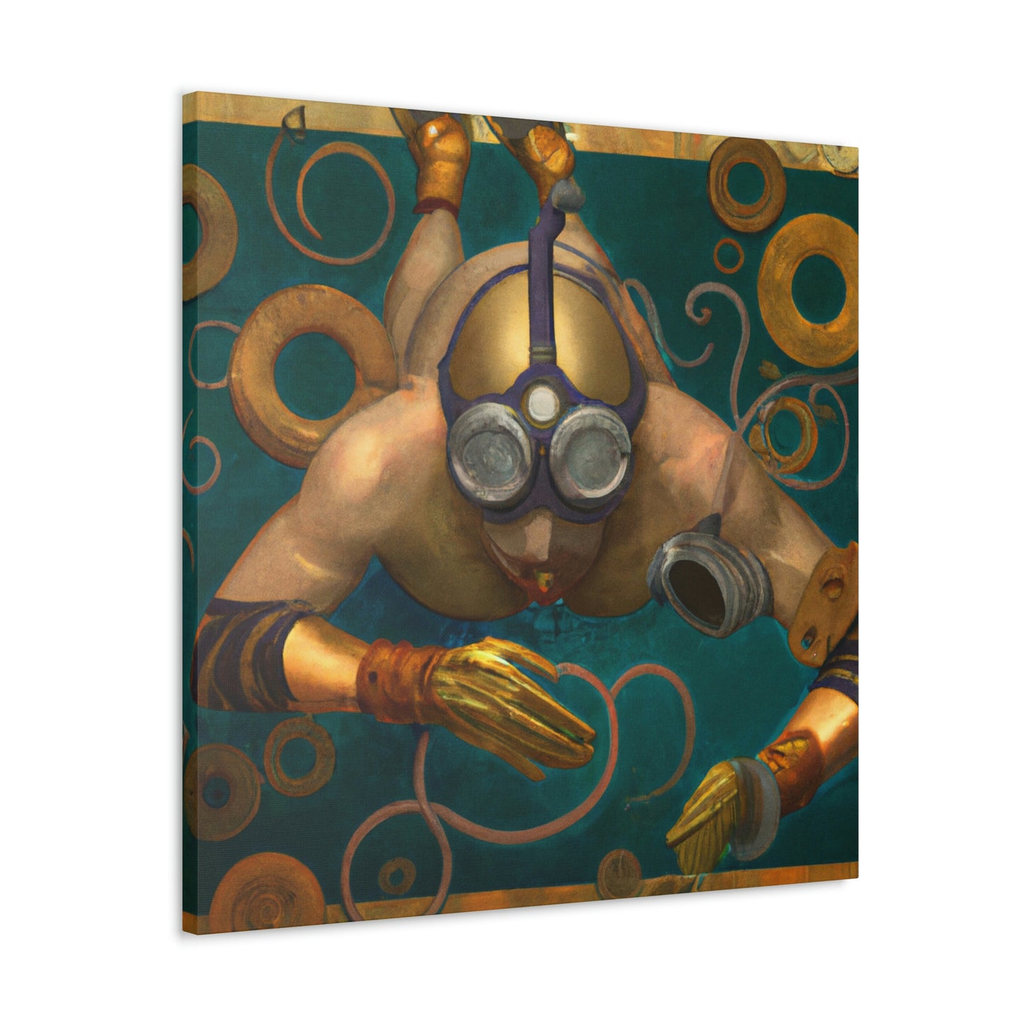 "Swimming in Steampunk Era" - Canvas