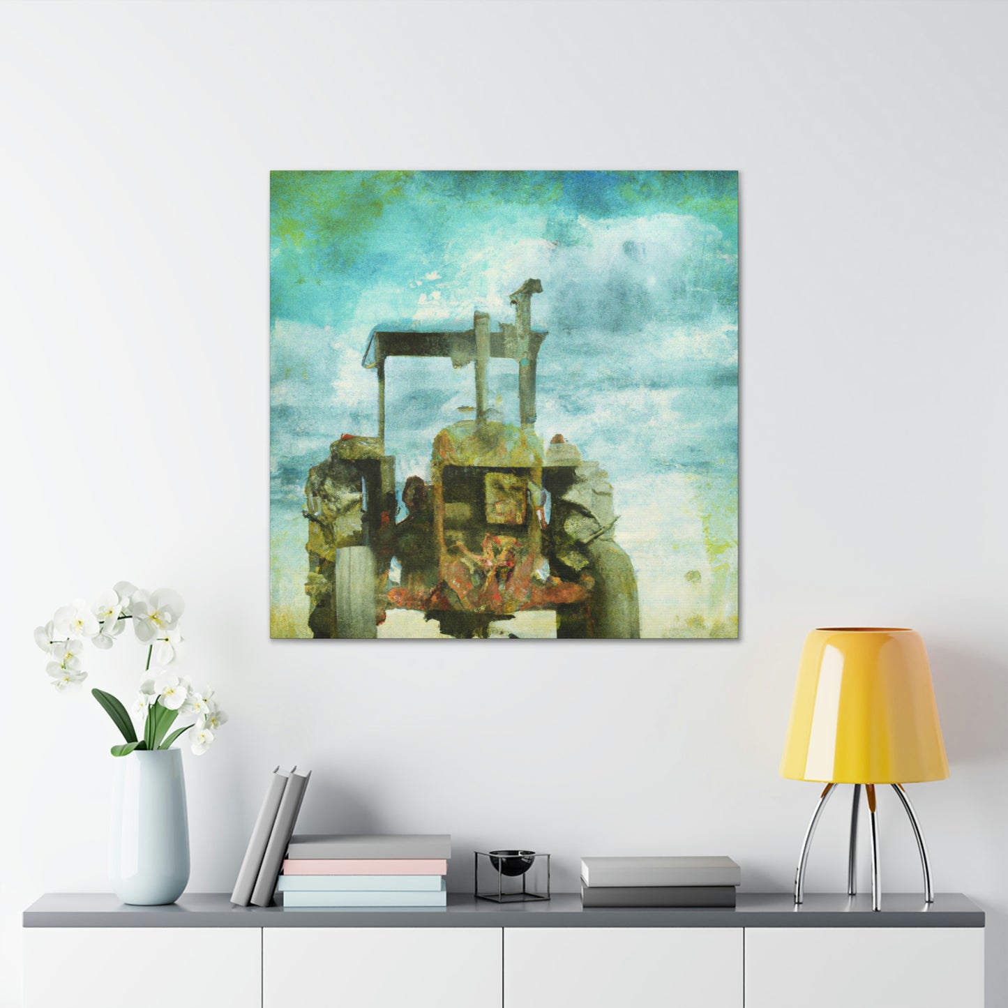 "Tractor in Surrealism" - Canvas