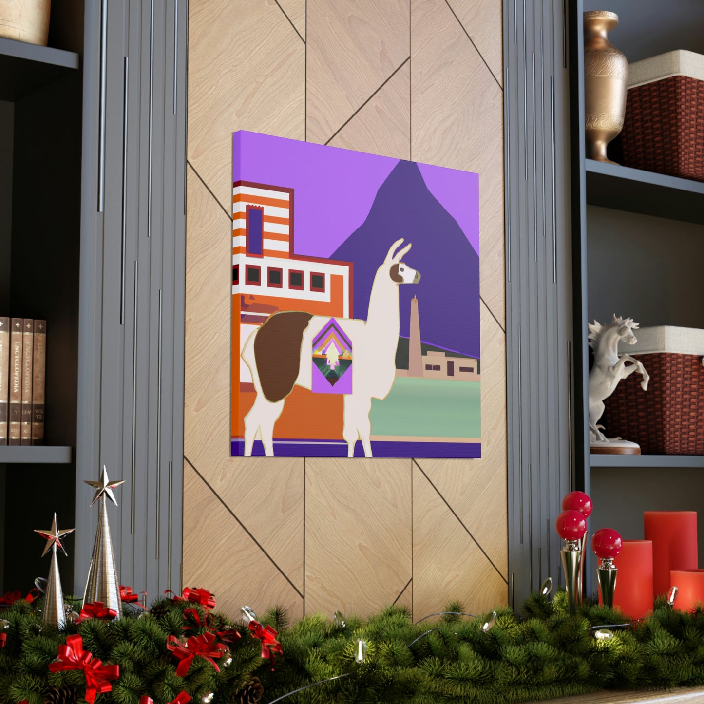 Llama Art Deco Splendor - Canvas