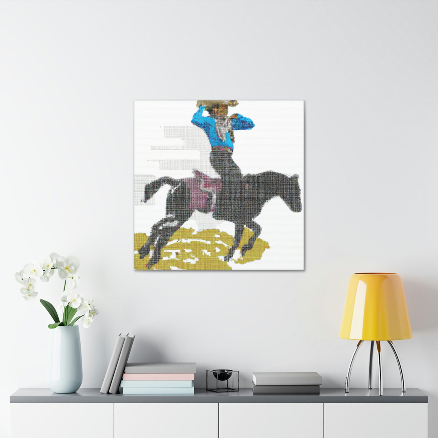 Rodeo in Pointillism - Canvas