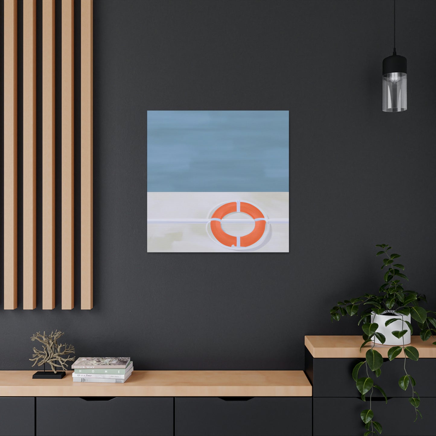 "Lifebuoy in Minimalism" - Canvas