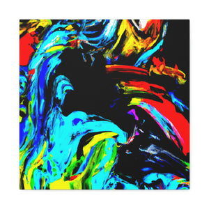 "Vibrant Brushstrokes Dance" - Canvas