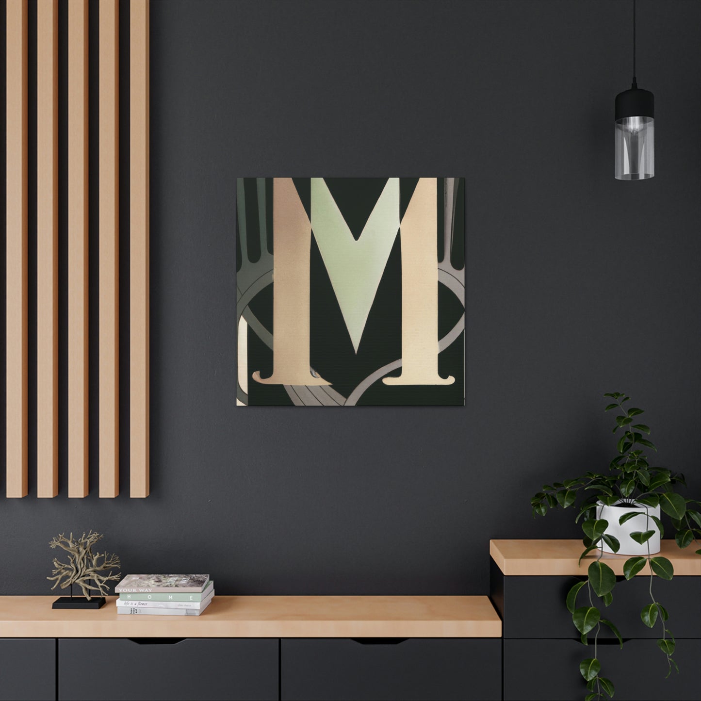 "M in Deco Splendor" - Canvas