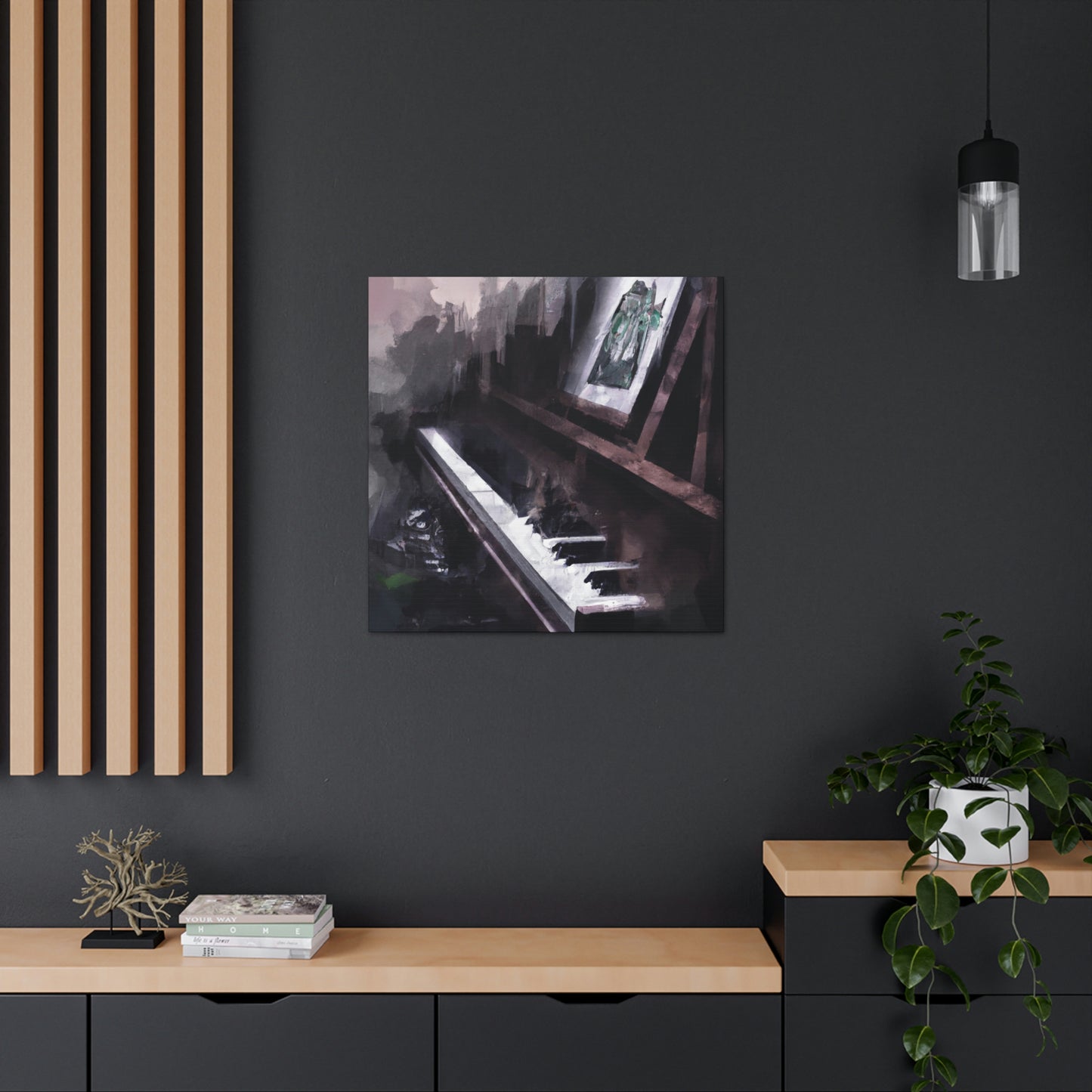 Piano in Reflection - Canvas