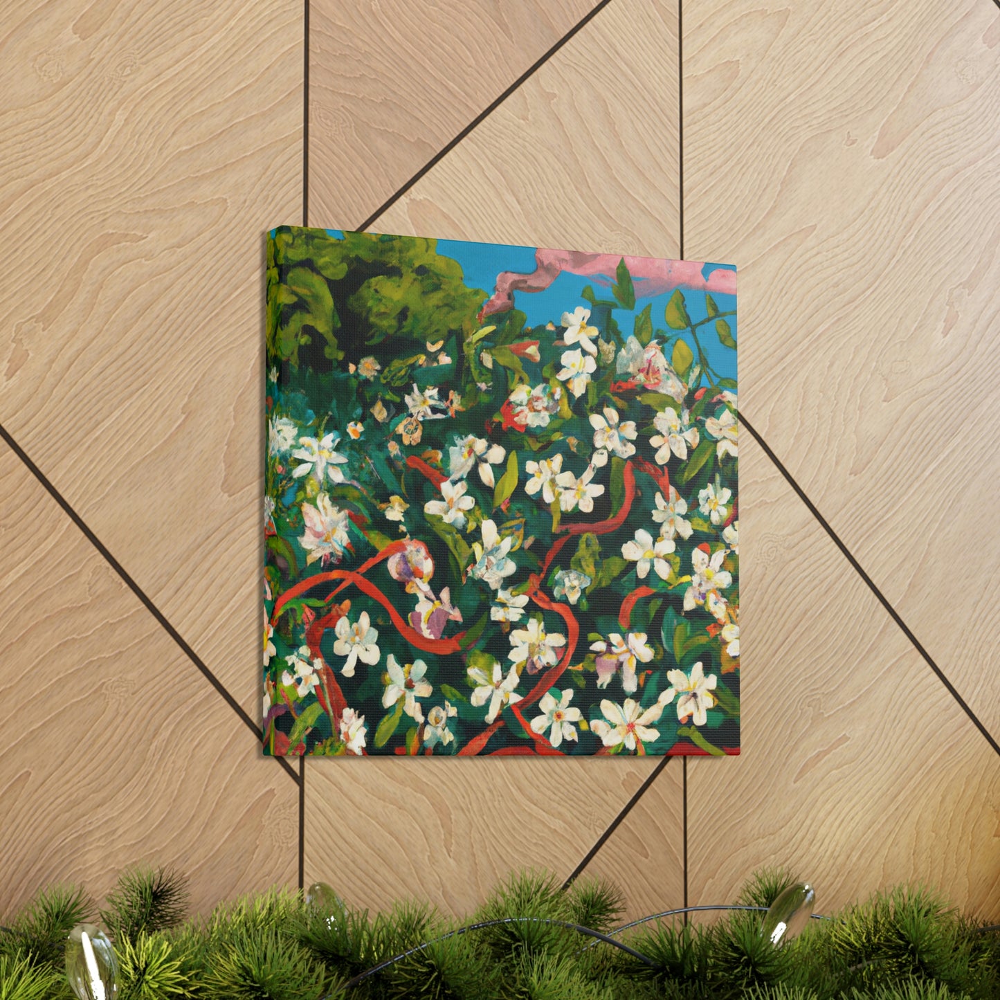 Jasmine's Expressionistic Bloom - Canvas