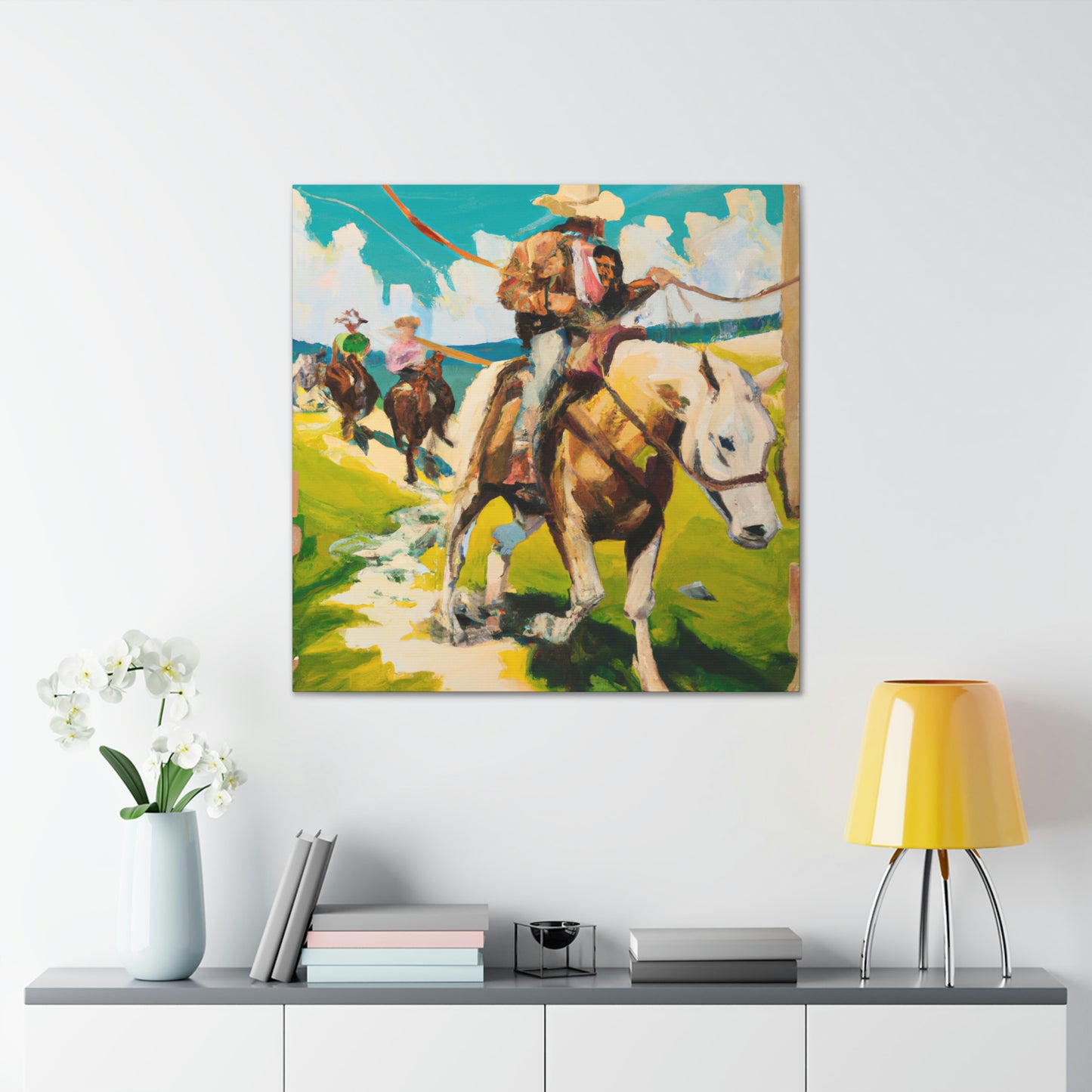 "Herders, Herding Cattle" - Canvas