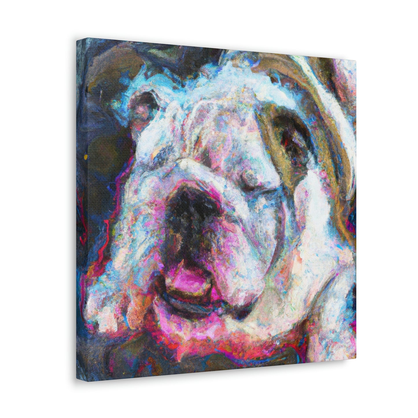 "English Bulldog Slumbering" - Canvas