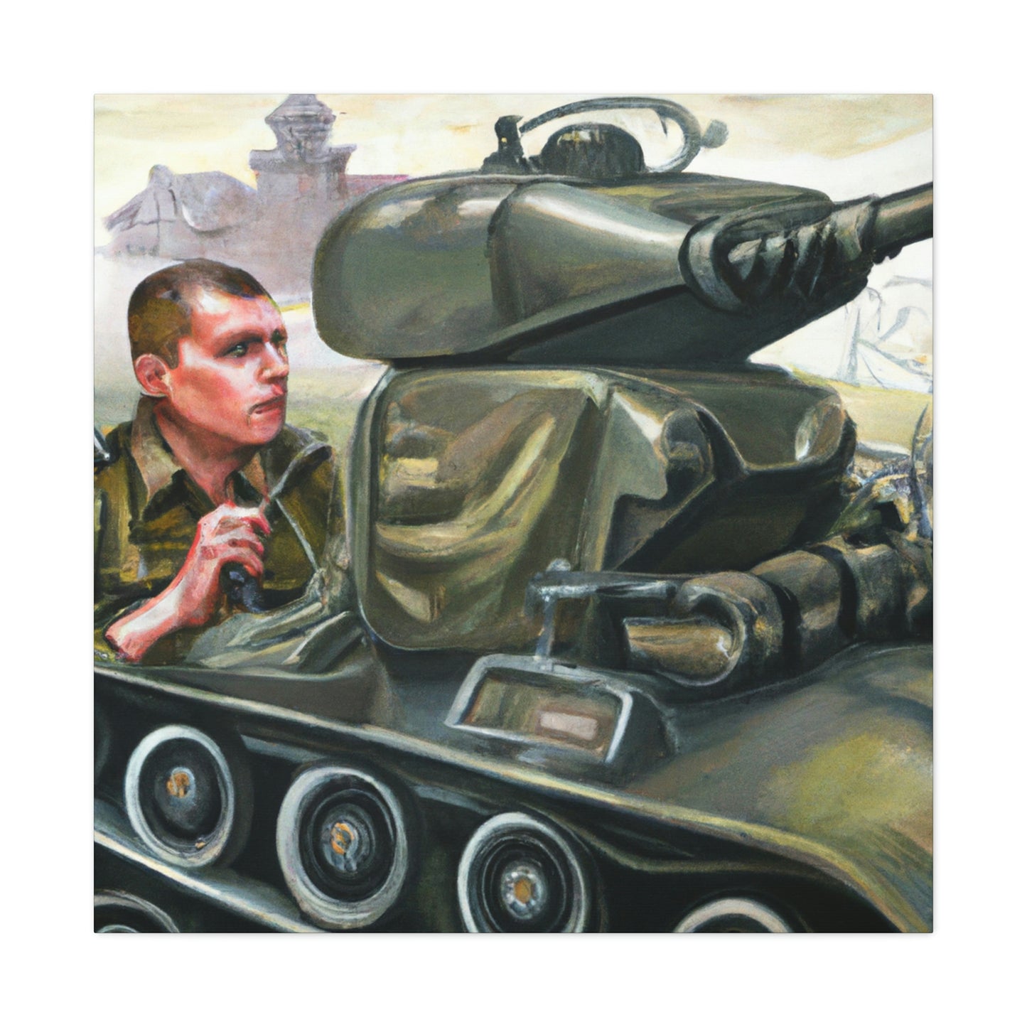 "Tank Operator Dreamscape" - Canvas