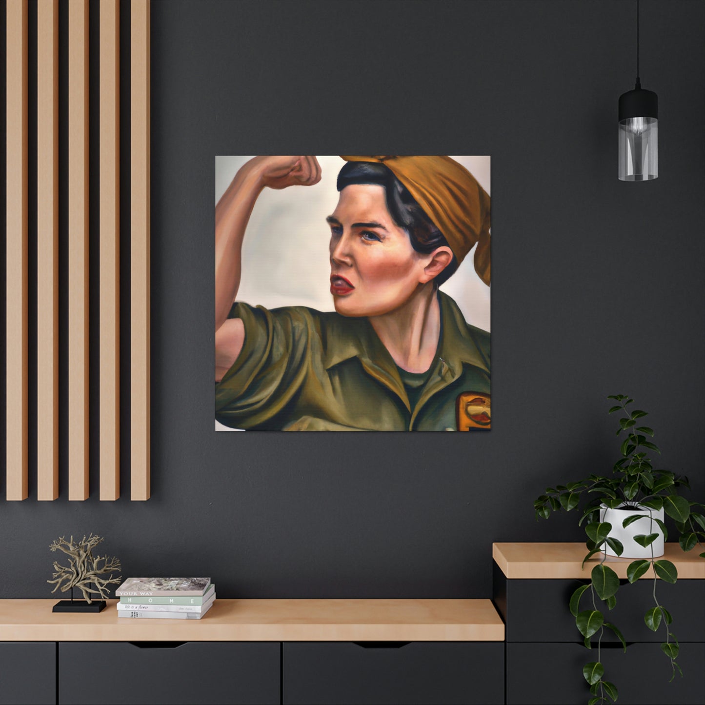 "Rosie the Riveter Stands" - Canvas