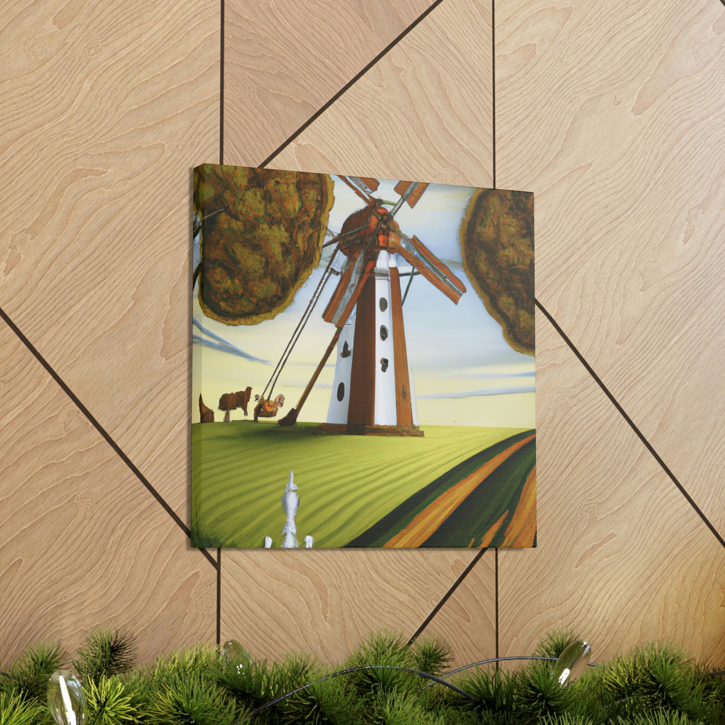 Windmill in Bloomtime - Canvas