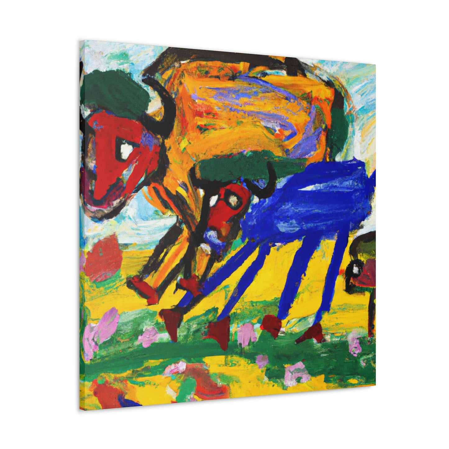 "Buffalo in Expressionism". - Canvas