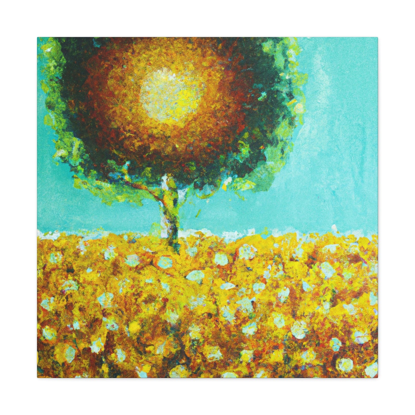 "Golden Sunflower Joy" - Canvas