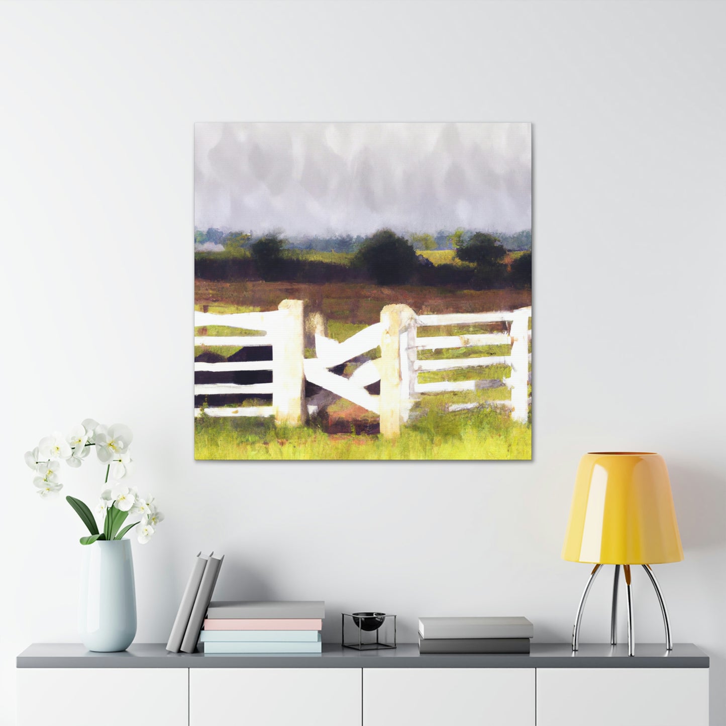 "Fence in the Barnyard" - Canvas