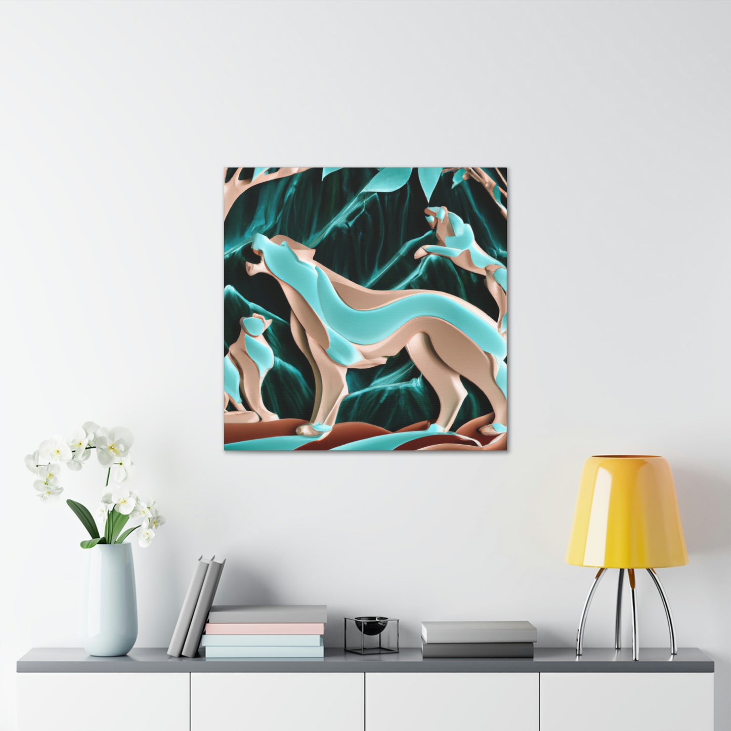 Puma in Art Deco - Canvas