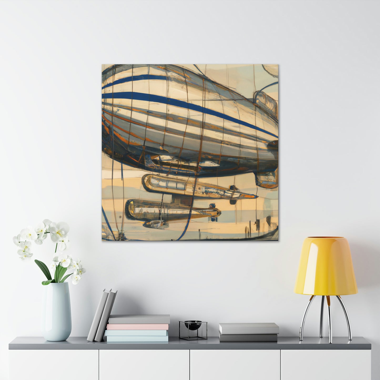 "Ascending Blimp Dreamscape" - Canvas