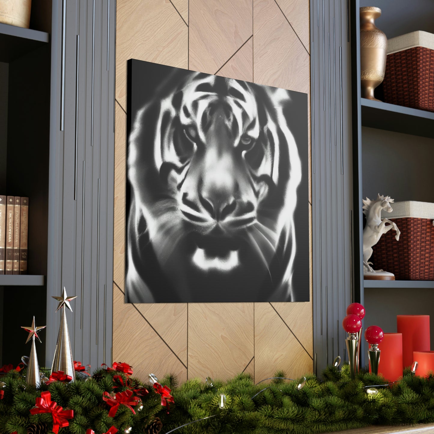 "Majestic Bengal Tiger Scene" - Canvas