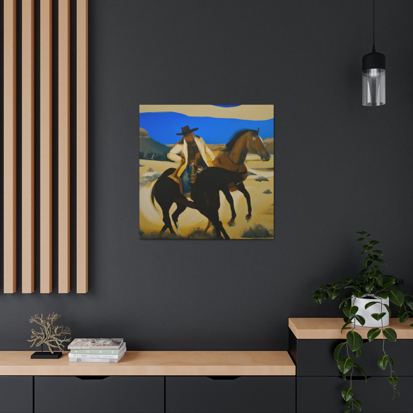 "Horses in Pasture Glow" - Canvas