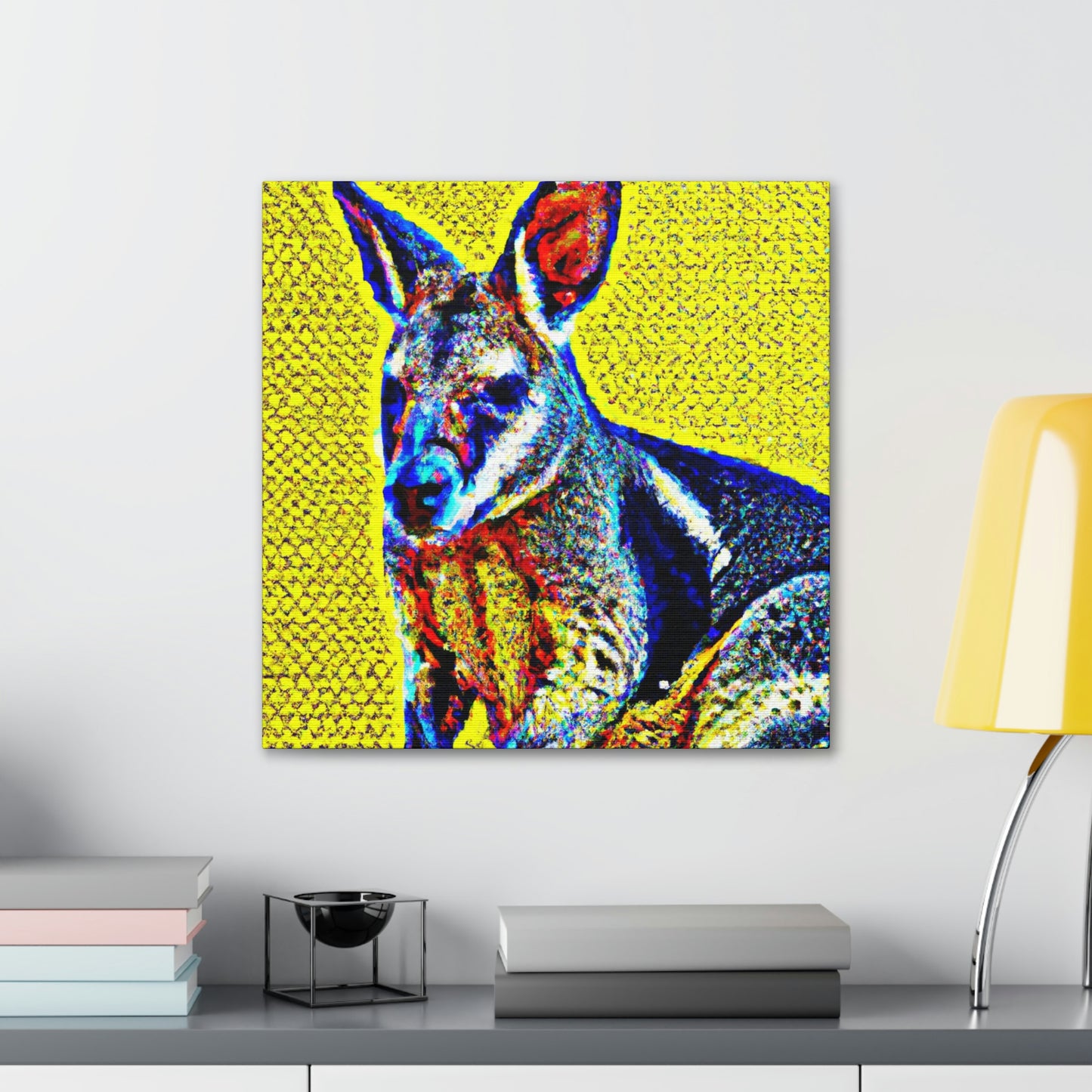 Wallaby in Pointillism - Canvas