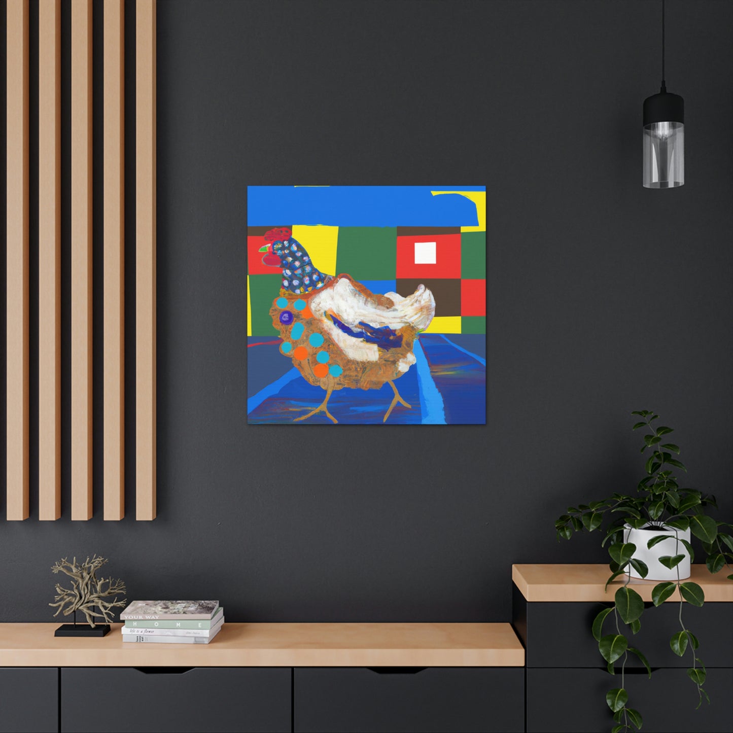 Chickens Take Flight - Canvas