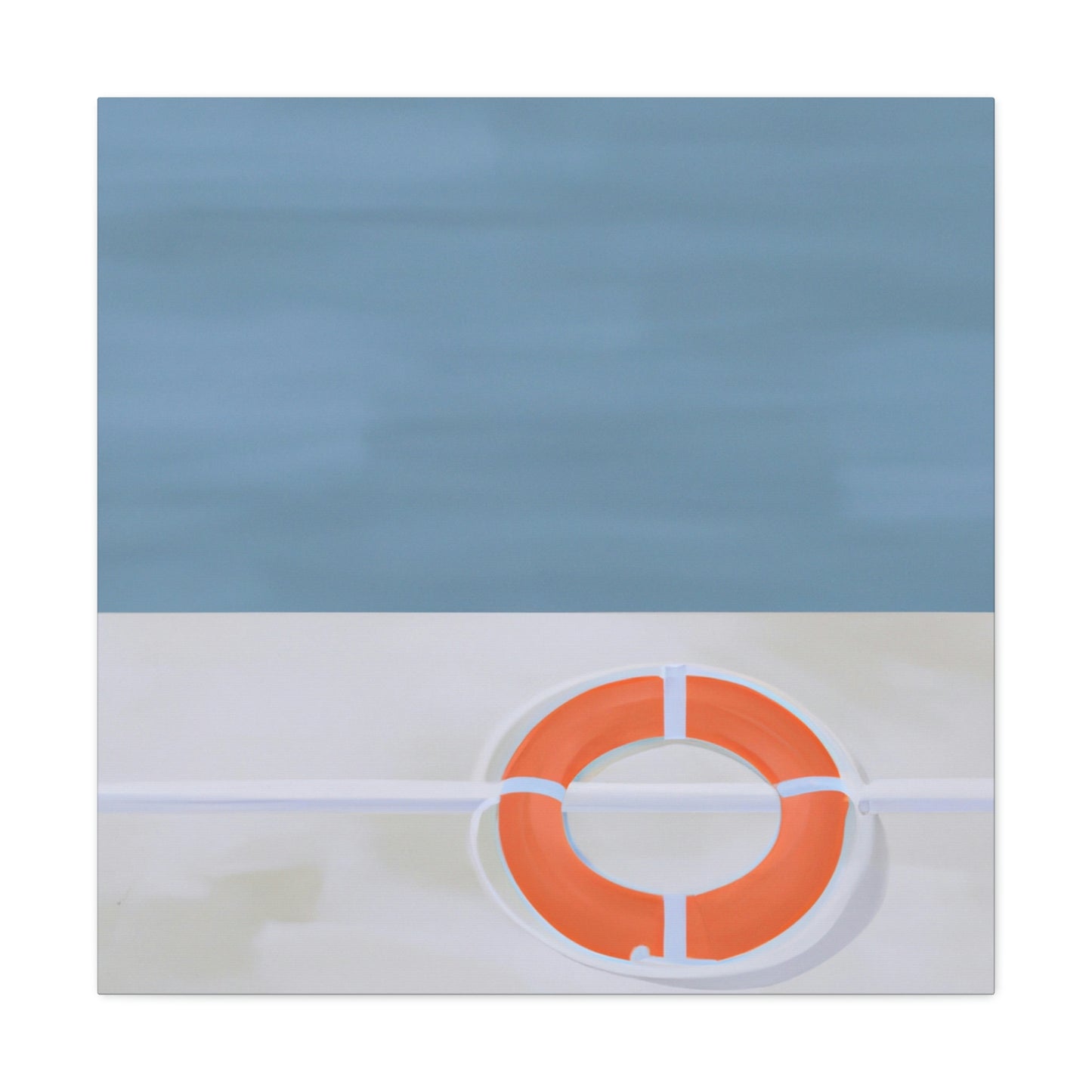 "Lifebuoy in Minimalism" - Canvas