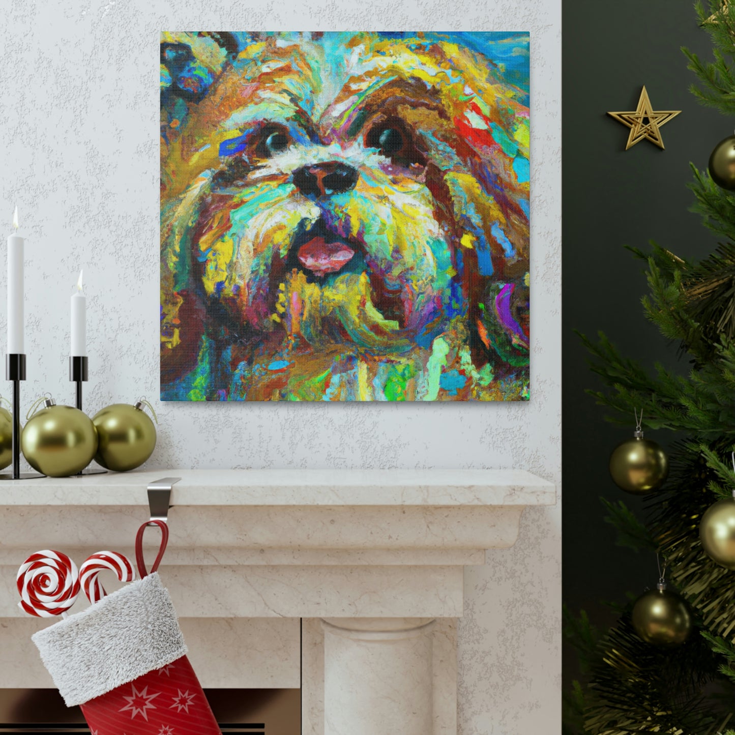 Shih Tzu Fauvism - Canvas