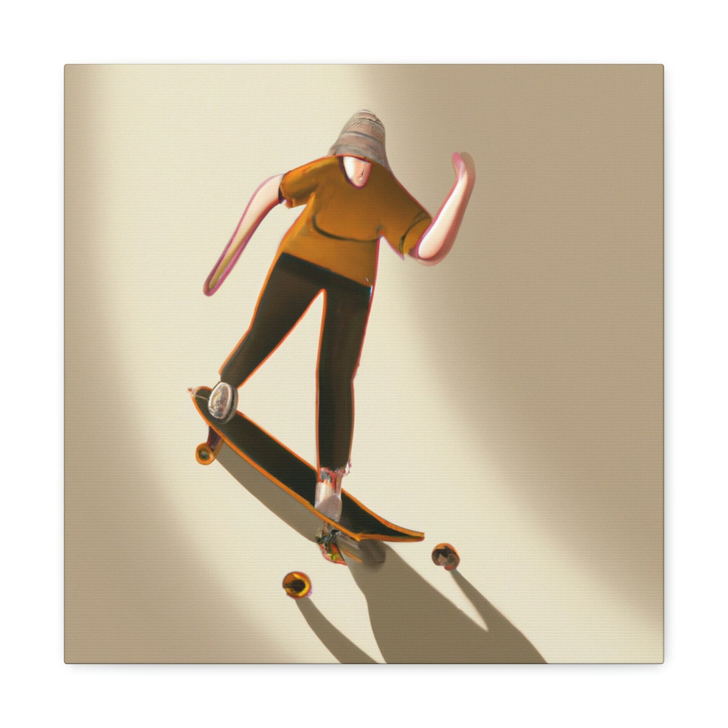 Skateboarding Abstract Minimalism - Canvas