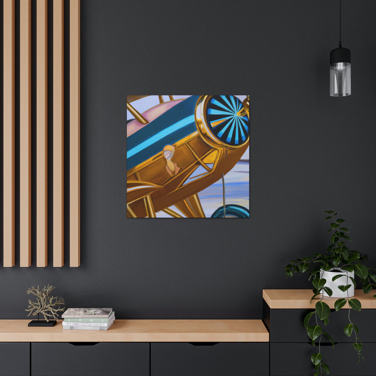 Vintage Airplane Fantasy - Canvas