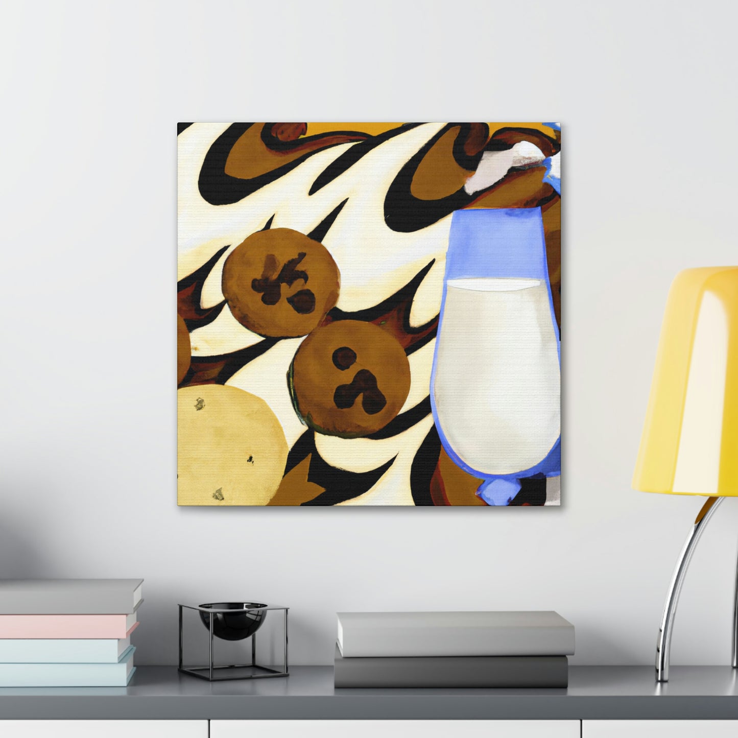 "Milk and Cookies Deco" - Canvas