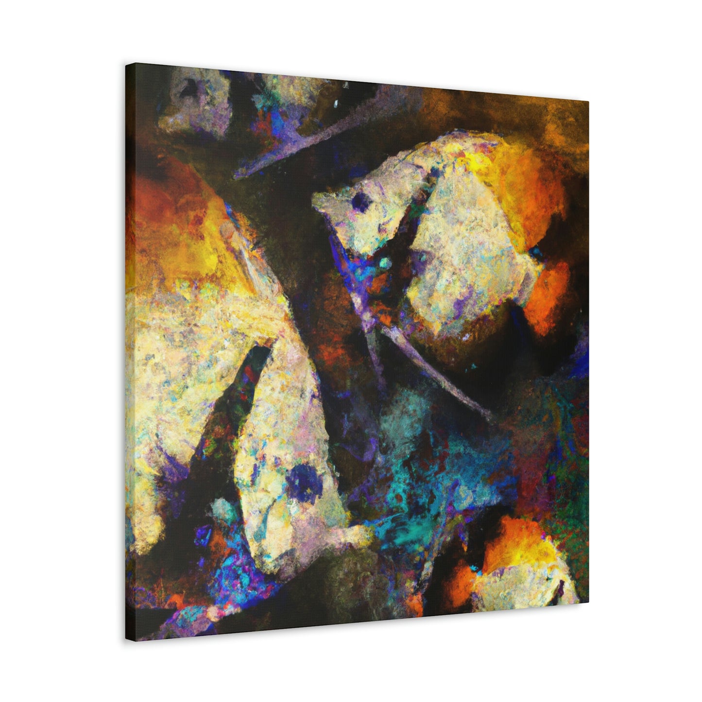 Glimmering Angelfish Painting - Canvas