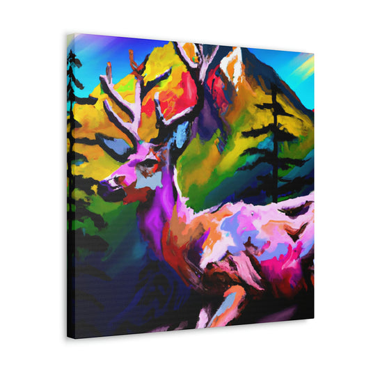 Deer in Technicolor - Canvas