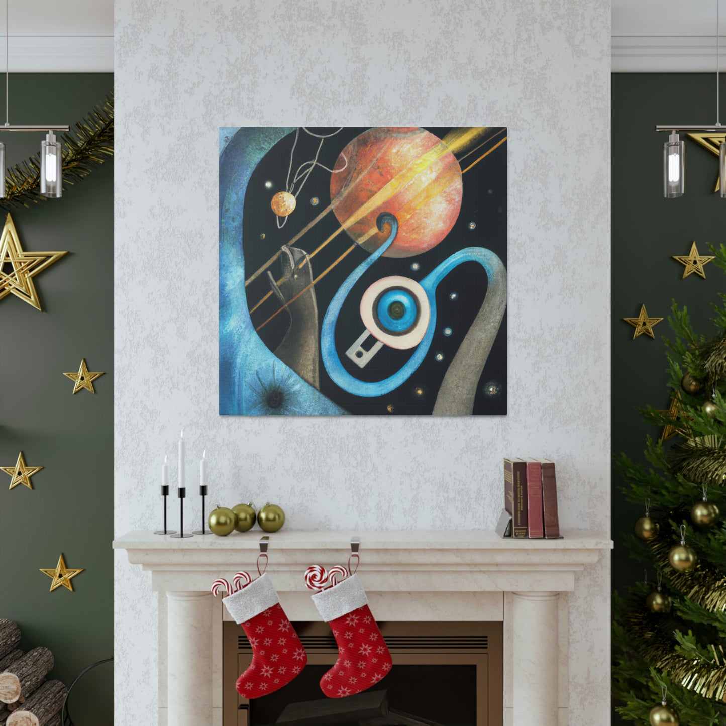 Pluto: Cosmic Deco - Canvas