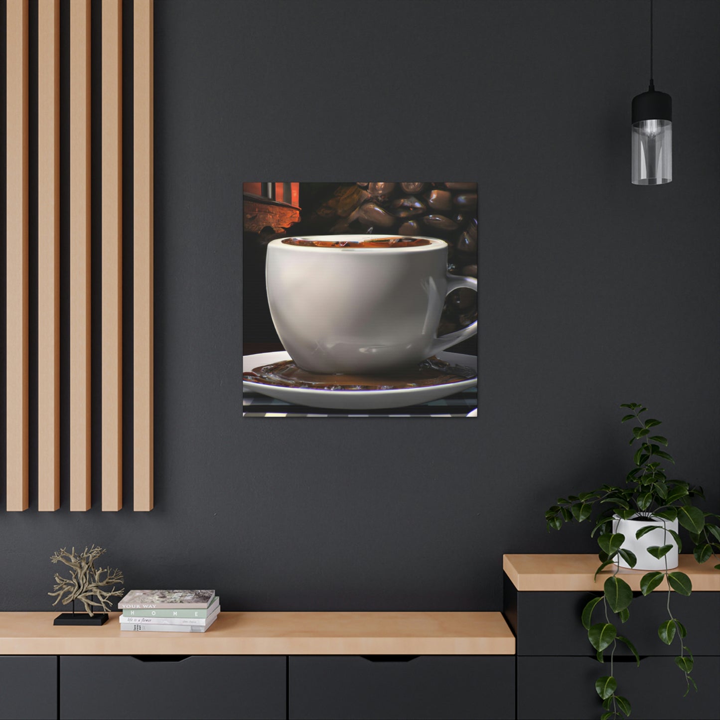 "Coffee Reflection Realism" - Canvas