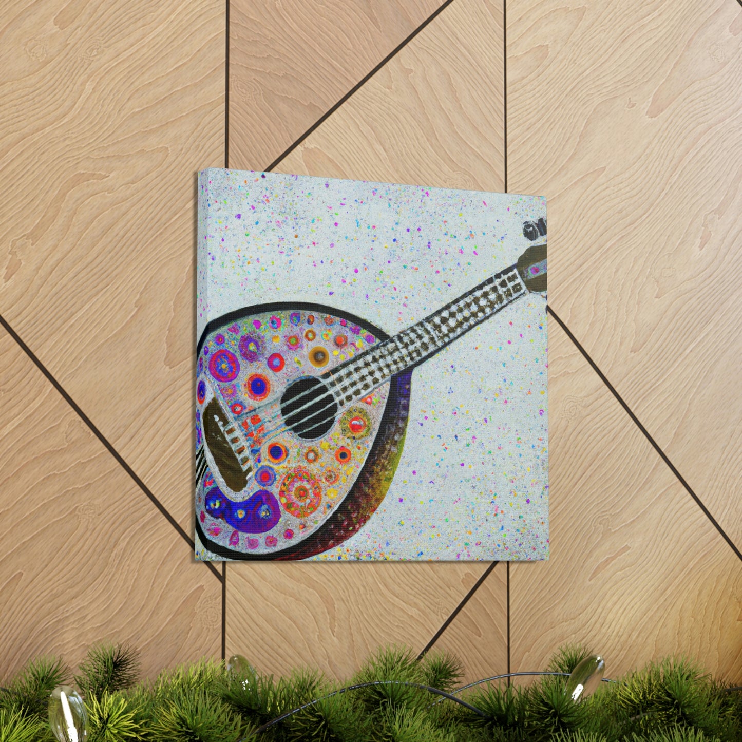 Mandolin in Pointillism - Canvas