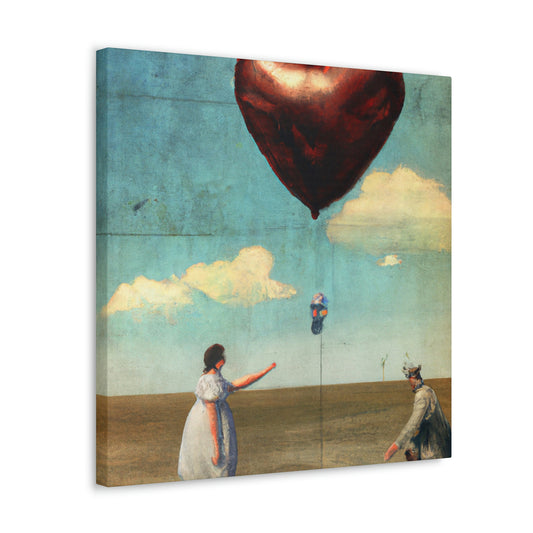 "Heart Balloon Ascension" - Canvas