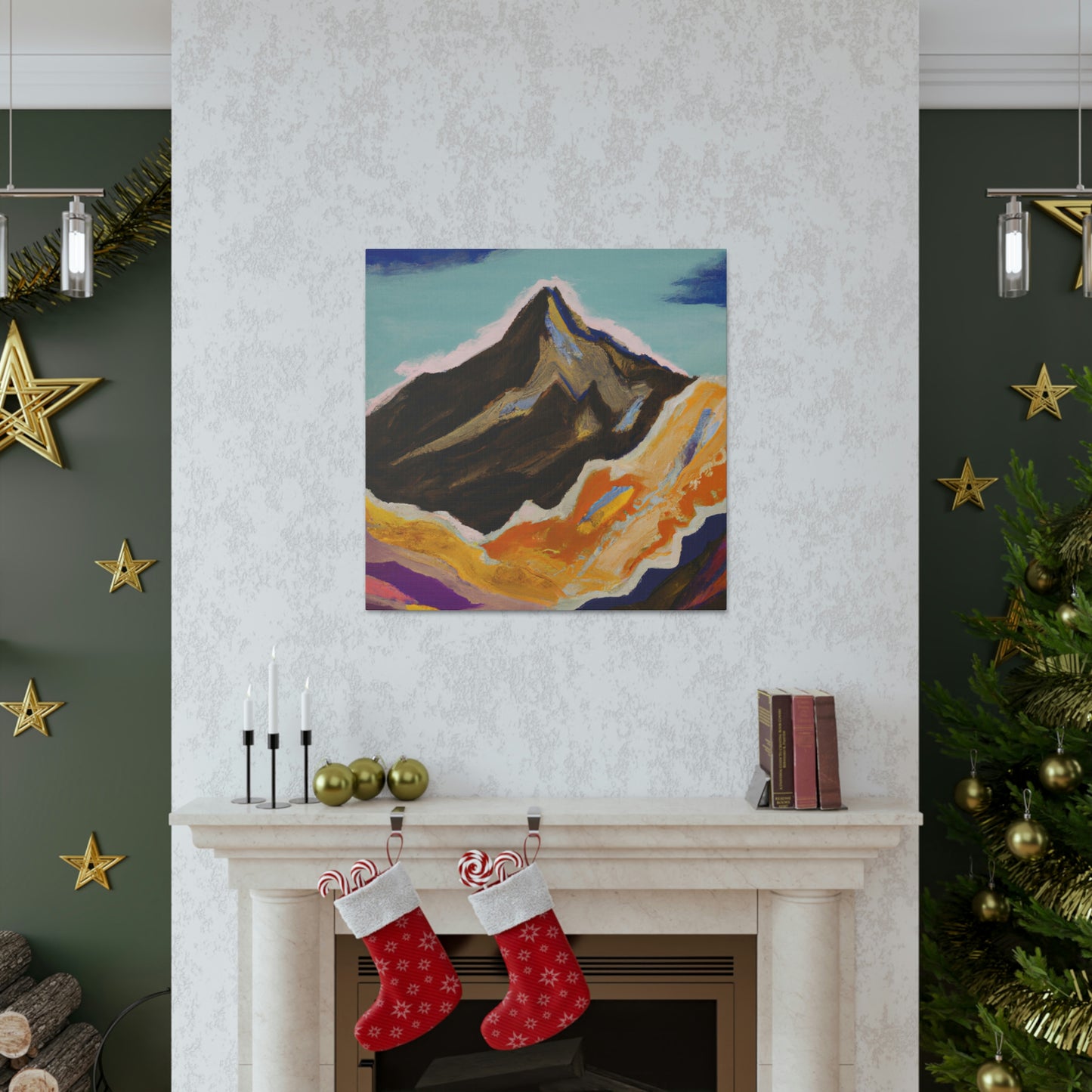 Mountains in Moonlight - Canvas