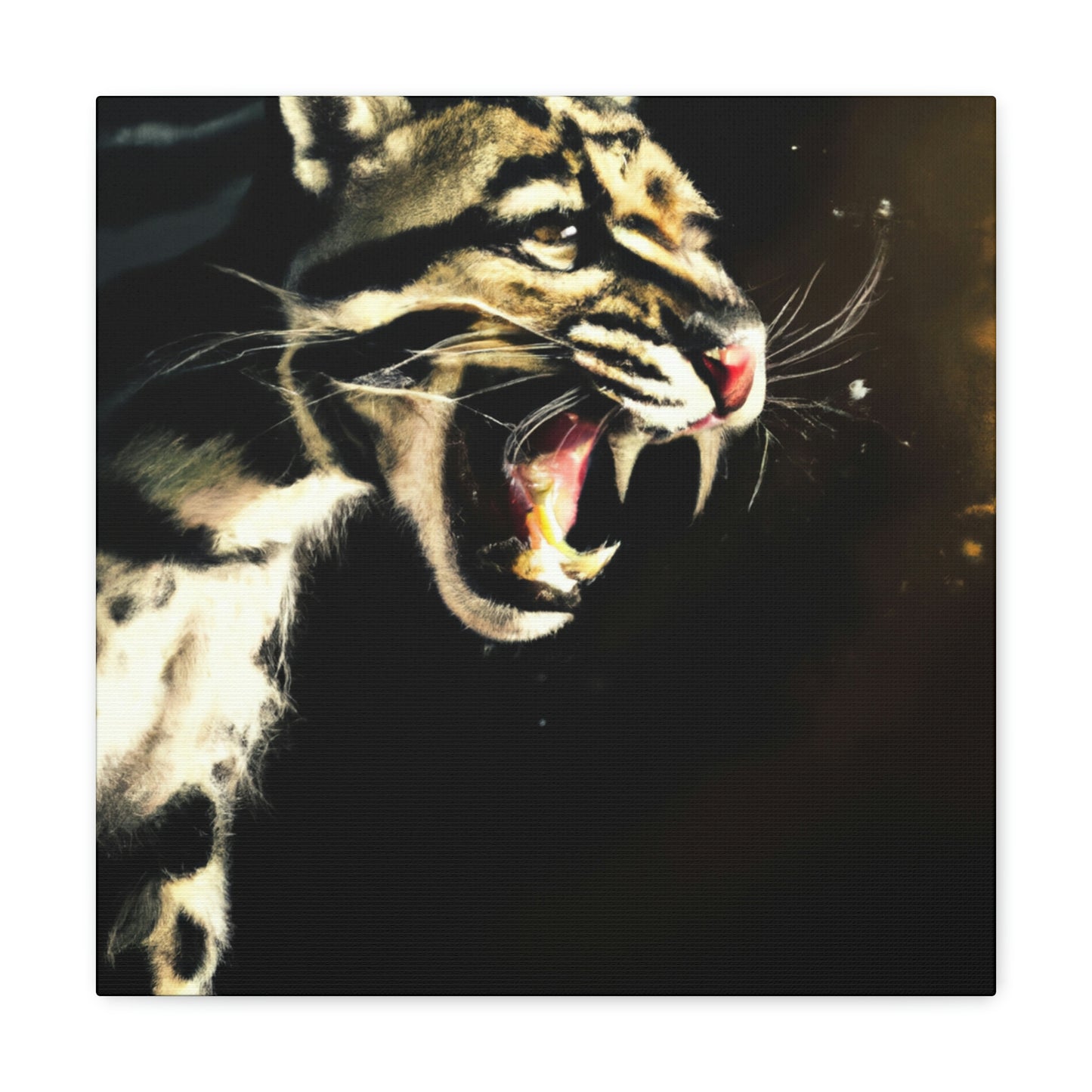 "Clouded Leopard Majesty" - Canvas