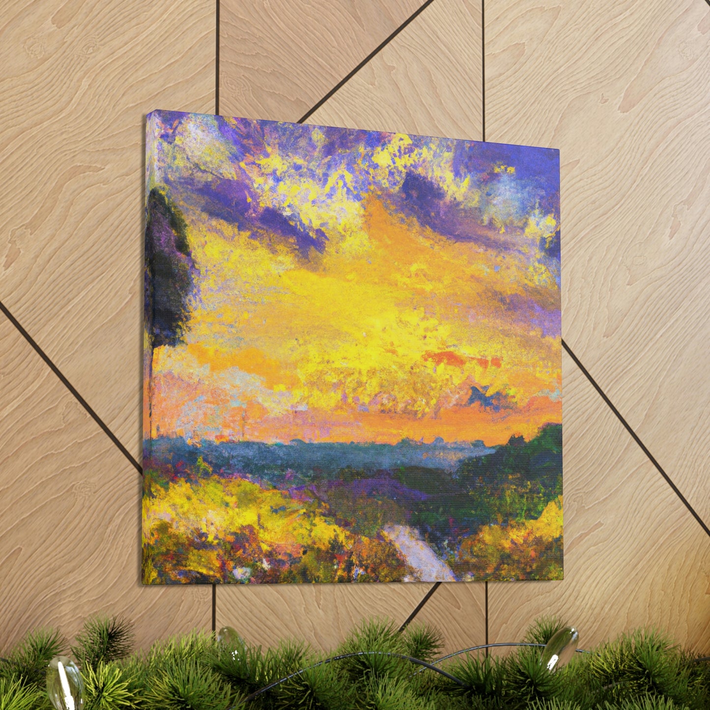 "Auroral Impasto Sunset" - Canvas